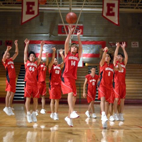 High School Musical on Instagram: “Find yourself a squad that'll provide THIS much moral support when you're trying to shoot a basketball 🏀” High School Musical School, High School Musical Outfits, Hsm Costumes, High School Musical Wildcats Logo, High School Musical Troy And Chad, High School Musical Basketball, High School Musical 3 Troy And Gabriella, Highschool Musical Ryan, 00s Party