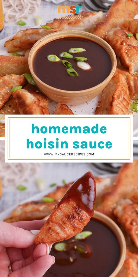 This Homemade Hoisin Sauce is an easy way to make a version of the classic Chinese condiment! Use as a dipping sauce or add to stir fry's! Diy Asian Sauce, Easy Hoisin Sauce Recipe, Substitute For Hoisin Sauce, Diy Hoisin Sauce, Chinese Dipping Sauce Recipes, Hoisin Sauce Recipes, Chinese Sauces Recipes, Stir Fry Marinade, Hoison Sauce