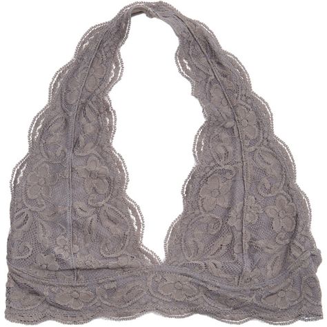 r.bryant Gray Lace Scallop-Hem Halter Bralette found on Polyvore featuring polyvore, women's fashion, clothing, intimates, bras, bralette, tops, bra, lacy bra and no wire bra Halter Neck Bra, Lace Halter Top, Lacy Lingerie, Lacy Bra, Halter Bra, Halter Bralette, Stitch Fix Outfits, Bra Lace, Halter Neck Top