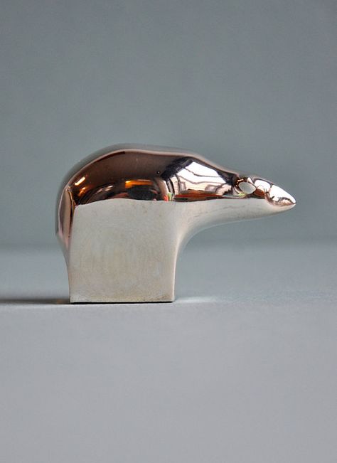 Silver Bear Polar Polar Bear Sculpture, Silver Bear, Bear Figurine, Sculpture Installation, Glass Ceramic, Objects Design, Danish Design, Polar Bear, Decorative Objects