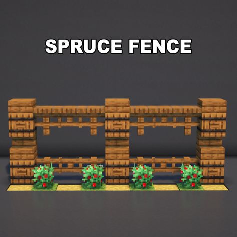 Minecraft Spruce Fence ✅ Follow for OP Minecraft Builds 📢 Share with your Friends 💬 Rate this Build 1-10 🔖Tags 🔖 #minecraft #minecraftbuilds #minecrafters #minecraftpe #minecraftmemes #mınecraftideas #minecraftbuild #minecraftbuilding #minecraftbuilding #minecrafttutorial #minecraftonly #mcpe #minecraftpc #minecraftcreations #minecraftdaily #minecraftdesign #minecraftjava #minecrafts #minecraftyoutuber #gaming Spruce Doorway Minecraft, Spruce Minecraft Builds, Smallishbeans Minecraft Builds, Minecraft Spruce Builds, Minecraft Fence Designs, Fence Design Minecraft, Minecraft Fence Ideas, Minecraft Letters, Minecraft Things