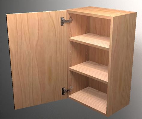 How To Build Frameless Wall Cabinets | Tom Builds Stuff Wood Closet Shelves, Primitive Wood Crafts, Cabinet Plans, Woodworking Cabinets, Kabinet Dapur, Woodworking Logo, Kitchen Designs Layout, Diy Holz, Closet Shelves