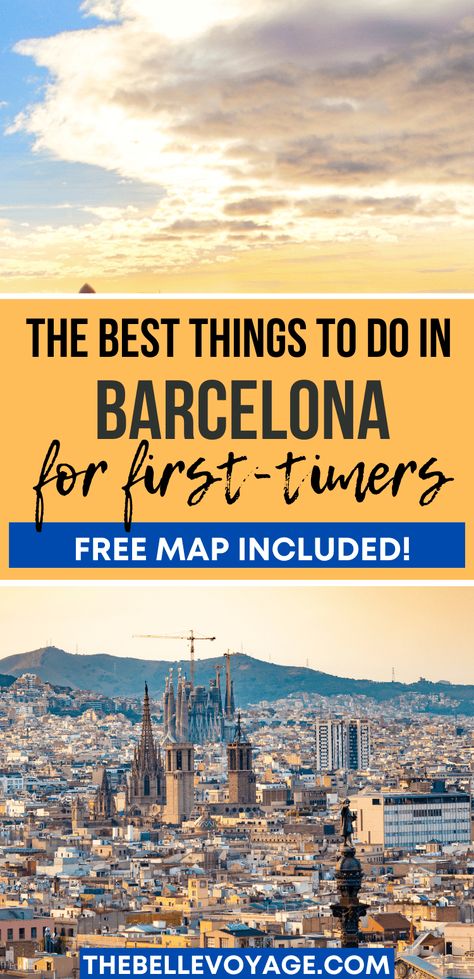 This ultimate Barcelona travel guide is packed with everything you need to know about the best places to see, where to eat for the best food, and where to stay in Barcelona, Spain. Includes a free map of the best Barcelona sights, and how to see them all in a 3 day Barcelona itinerary. If you're going to Europe and it's your first time visiting Barcelona, this guide is your one stop for how to plan the perfect trip! Where To Go In Barcelona, Barcelona Sights, Barcelona Bucket List, Barcelona 2023, Barcelona Itinerary, Barcelona Travel Guide, Things To Do In Barcelona, To Do In Barcelona, Barcelona Spain Travel