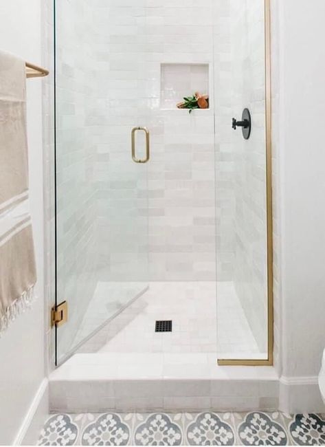 Bright White Bathroom, Cloe Tile, Bedrosians Tile, Luxury Bathroom Master Baths, Relaxing Bathroom, White Bathroom Designs, Timeless Bathroom, White Bathroom Tiles, Shower Walls