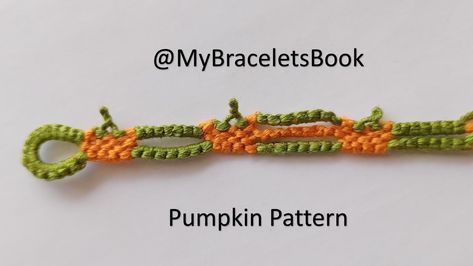 Pumpkin Bracelet Pattern, Halloween Bracelet Patterns, Halloween Friendship Bracelet, Pumpkin Bracelet, Halloween Yarn, Bracelets Tutorial, Yarn Bracelets, Autumn Bracelet, Halloween Bracelet