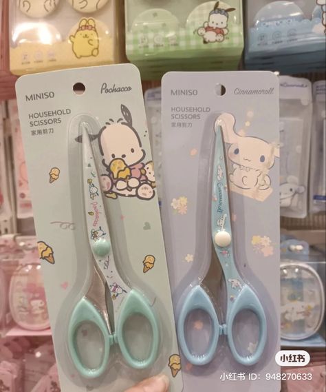 Pochacco School Supplies, Cinnamoroll School Supplies, Pochacco Stationary, Aesthetic Cinnamoroll, Cute Scissors, Kids School Gifts, Stylish School Bags, Cute School Stationary, Kawaii School Supplies