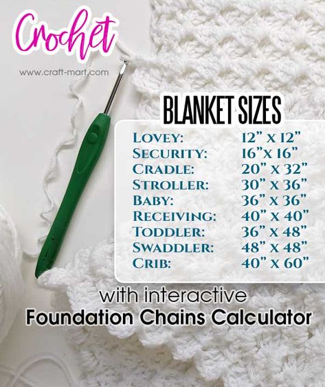 crochet baby blanket sizes chart Archives - Craft-Mart Crochet Blanket Sizes Chart, Blanket Sizes Chart, Baby Blankets To Crochet, Blanket Size Chart, Crochet Baby Blanket Sizes, Crochet Blanket Yarn, Blankets To Crochet, Q Is For Quilt, Crochet Blanket Sizes