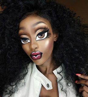 Bratz Doll Makeup Idea for Halloween Bratz Doll Makeup, Fantasy Make-up, Halloweenský Makeup, Halloween Make-up Looks, Wedding Glam, Cute Halloween Makeup, Doll Halloween Costume, Halloween Makeup Scary, Halloween Tattoo