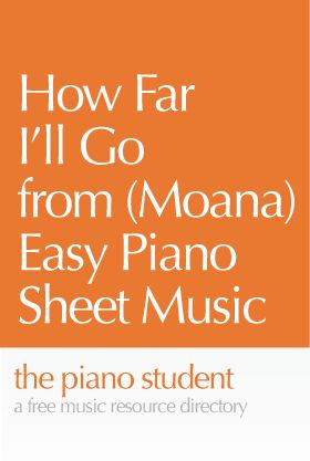 Easy Disney Piano Sheet Music, Disney Piano Sheet Music, Disney Piano, Learn Piano Notes, Disney Sheet Music, Piano Pedagogy, Moana Movie, How Far Ill Go, Best Piano