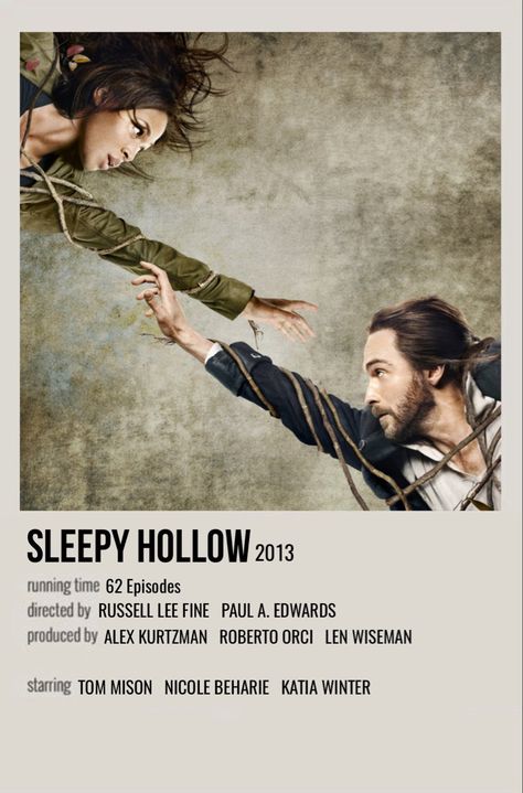 Sleepy Hollow Tv Show, Katia Winter, Sleepy Hollow Tv Series, Series Posters, Tom Mison, Night Film, Series Poster, Polaroid Poster, Sleepy Hollow