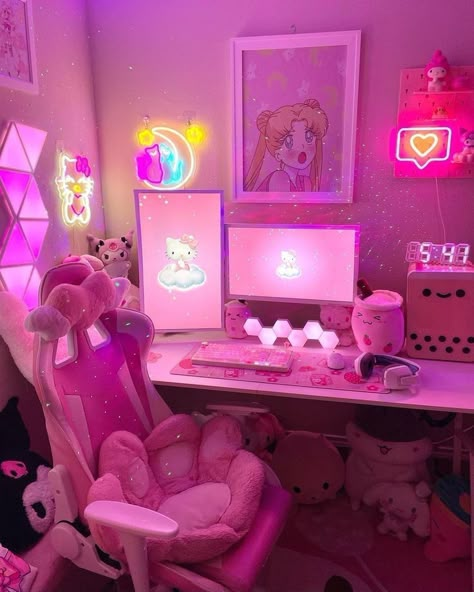 Home Office Pink, Tatami Floor, Seat Pillow, Pink Desk, Pillow Bed, Gaming Room, Chair Cushion, Floor Cushion, Chair Cushions