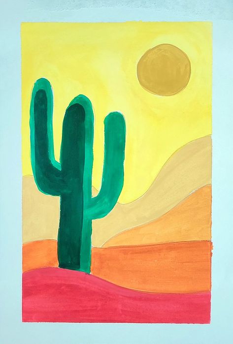 Triadic Color Scheme Art, Triadic Color Scheme Art Painting, Triadic Painting, Triadic Color Scheme, Art App, Art Apps, Desert Cactus, Creative Things, School Design