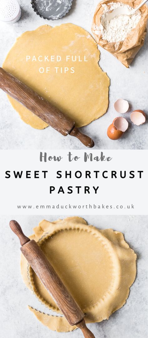 Short Pastry Crust, How To Make Pastry Dough Step By Step, Sweet Shortcrust Pastry Recipes Desserts, Easy Sweet Pastry Recipe, Types Of Pastry Dough, Sweet Pastry Dough, Types Of Dough, How To Make Pastry Dough, Short Dough Recipe