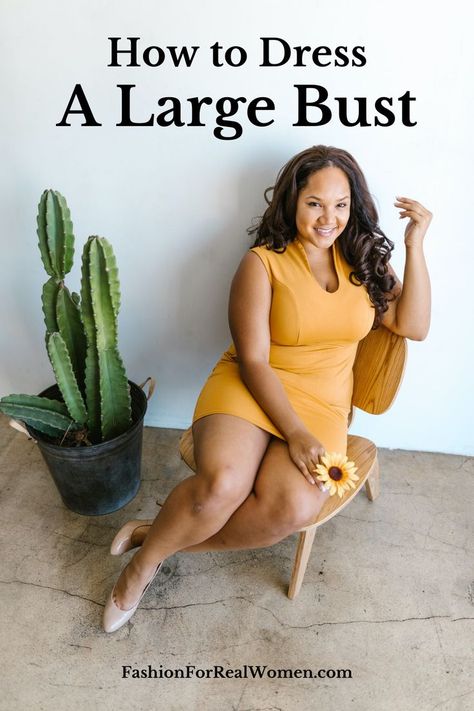 Get large bust outfit and styling tips to help you look great and feel confident. See what a difference these #largebustfashion tops can make. Neck Drawing, Easy Tricks, Build A Wardrobe, Lingerie Boutique, Image Consultant, Fashion Sites, Big Bust, Out Of Shape, Large Bust