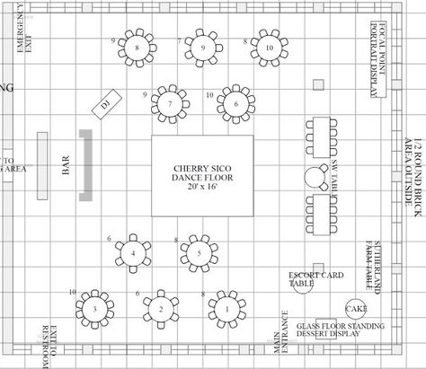 This reception had 100 guests with a plated inner and a DJ.  There was a wood dance floor. 100 Guest Wedding Table Layout, Wedding Reception Tables Layout For 100, Wedding Floor Plan Layout, Wood Dance Floor, Creepy Wedding, Wedding Reception Tables Layout, Wedding Floor Plan, Spain Hotel, Wedding Planner Job