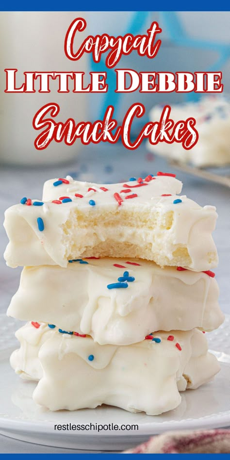 Little Debbie Gluten Free, Zebra Cakes Recipe, Copycat Zebra Cakes, Tastykake Copycat Recipes, Homemade Zebra Cakes, Copycat Little Debbie Recipes, Homemade Snack Cakes, Copycat Snack Recipes, Homemade Little Debbie Snacks