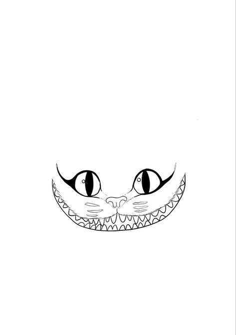 Minimalist Tattoo Alice In Wonderland, Cheshire Cat Tattoo Design, Minimalist Alice In Wonderland Tattoo, Alice In Wonderland Illustration Art, Alice In Wonderland Cat Tattoo, Tattoo Ideas Alice In Wonderland, Alice In Wonderland Flash Tattoo, Cat In Alice In Wonderland, Disney Flash Tattoo