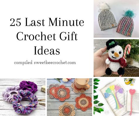 Crochet Gift Ideas - 25 Last Minute Gifts to Make For Friends and Family - Sweet Bee Crochet Crochet Gifts To Make For Friends, Crochet Gift For Coworkers, Crochet Gifts For Friends Free Pattern, Crochet Gift For Teenage Girl, Crochet Market Ideas To Sell, Crochet Gift Ideas For Mom, Crochet Gift Ideas For Friends, Crochet Items That Sell Well, Crochet Gifts For Grandma