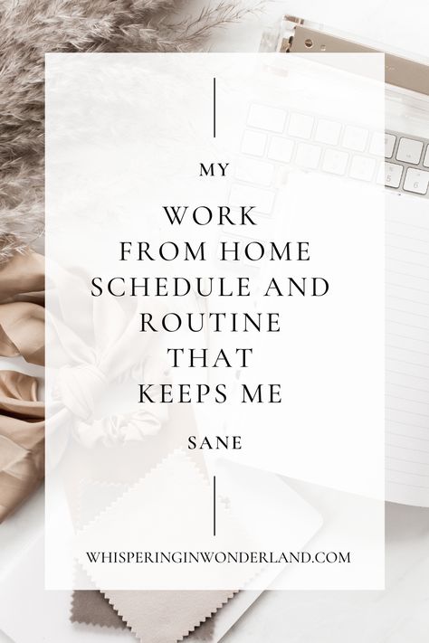 While it sounds enticing at first, working from home can actually be a bit challenging and get lonely from time to time. On top of it, when everyone is home, it can be hard to focus. Here is my work from home schedule and routine that keeps me sane. Wfh Daily Routine Schedule, Wfh Routine Schedule, Wfh Schedule, After Work Routine, Work From Home Schedule, Work From Home Routine, Time Management Work, Home Schedule, Daily Routine Schedule