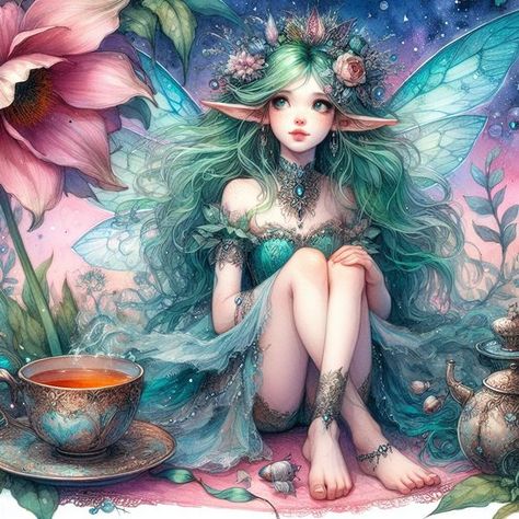 Fairy Pictures, Fairy Artwork, Cute Fairy, Beautiful Fairies, Fantasy Fairy, Fairy Angel, Art Kits, Fairy Art, 5d Diamond Painting