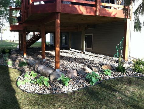 Under Deck Landscaping, Decks Ideas, Patio Under Decks, Deck Landscaping, Under Deck, Under Decks, Cool Deck, Decks Backyard, Diy Deck