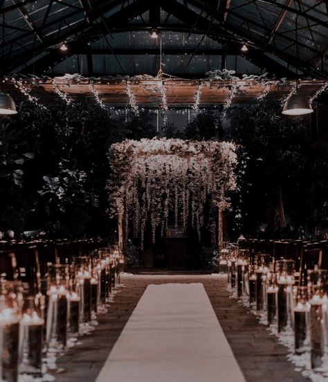 Aesthetic Wedding Venues Simple, Black Wedding Aesthetic Outdoor, Black And White Wedding Venue Ideas, Black And White Debut Theme, Black Wedding Venue Aesthetic, Gloomy Wedding Aesthetic, Dark Academia Wedding Venue Aesthetic, Twighlight Wedding Aesthetic, Black Wedding Aesthetic Decor