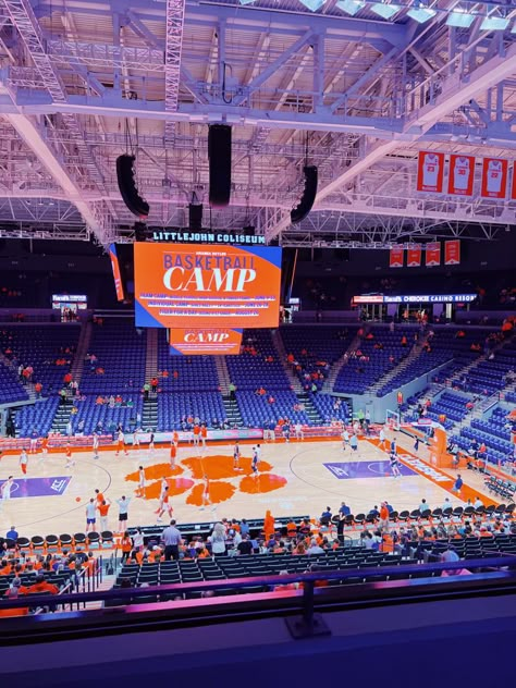 Clemson University Aesthetic, Clemson Aesthetic, Clemson Campus, Clemson Basketball, Wattpad Ideas, Dream Collage, Basketball Camp, Clemson University, Soft Life