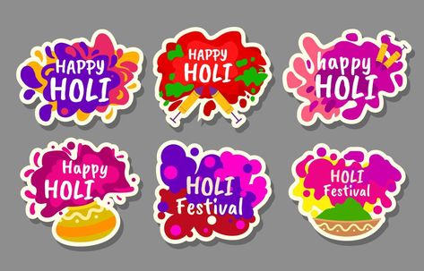 Happy Holi Festival Sticker Holi Stickers, Holi Design, Festival Backdrop, Happy Holi Festival, School Board Decoration, Holi Wishes, Holi Festival, Board Decoration, Happy Holi