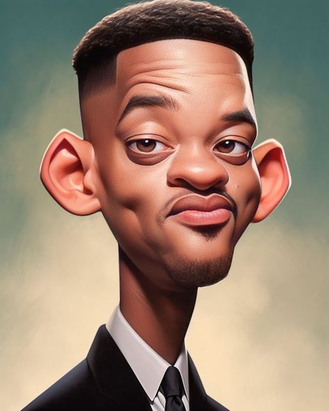 Will Smith Haha Gif, Animal Caricature, Pencil Drawing Tutorials, Sculpture Techniques, Celebrity Caricatures, Cartoon People, Digital Portrait Art, Funny Drawings, Colorful Portrait