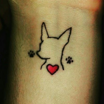 Min Pin Tattoo, Pin Tattoo, Cat And Dog Tattoo, Chihuahua Tattoo, Dog Memorial Tattoos, Geniale Tattoos, Cute Tiny Tattoos, Min Pin, Memorial Tattoos