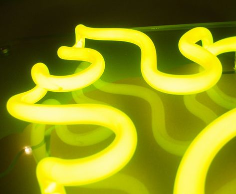 Neon | Detail from an installation with neon lights bunging … | Flickr Neon Yellow Aesthetic, Neon Writing, Yellow Posters, Neon Goth, Kazuichi Souda, Neon Details, Yellow Aesthetic Pastel, Studio Wall, Yellow Neon