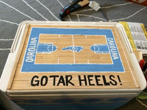 Unc chapel hill - Carolina tarheels basketball cooler Mountain Weekend Cooler, Fraternity Coolers, Tarheels Basketball, College Apartment Living Room, Unc Chapel Hill, Frat Coolers, Unc Basketball, Chapel Hill Nc, Tar Heels