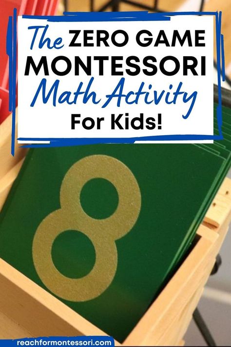 Montessori Addition Activities, Montessori Math Activities Kindergarten, Montessori Number Activities, Zero Activities Preschool, Number Zero Activities Preschool, Math Montessori Activities, Montessori Numbers, Games For Elementary Students, Interactive Math Games