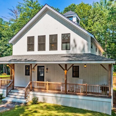 Gorgeous Prefab Farmhouse Victoria Point Post And Beam Farmhouse, Modular Homes Farmhouse, Modular Floor Plans, Yankee Barn Homes, Post And Beam Home, New England Farmhouse, Modular Home Floor Plans, Barn House Design, Small Cottage Homes