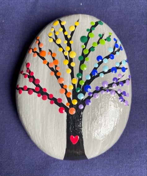 Painted Rocks Trees Ideas, Painted Rocks Ideas Easy Flowers, Fun Rock Painting Ideas, Painted Rock Garden Ideas, Spring Painted Rocks, Cool Rock Painting Ideas Easy, Stone Crafts Ideas, Painting Rocks Ideas Easy, Mandela Rocks