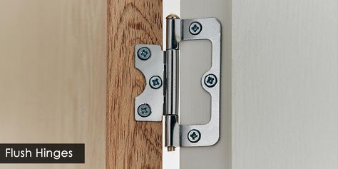 Hinges are the essential hardware that allows doors to pivot on one edge while opening and closing. Hinges can also be found on a variety of cabinets, ornamental boxes, doors or other decorative containers.  Top Hinge Types for Cabinet Doors, Cupboards, and Other Furniture  1. Butt Hinges  2. Concealed Hinge 3. Butterfly Hinges 4. Flush Hinges  5. Flush Hinge  6. Spring Hinge  7. Gate Hinge  8. Barrel Hinge 9. Piano Hinges  #BrassHinges #BrassHardware #HomeDecorBlogs #HomeImprovements Types Of Hinges, Flush Hinges, Inset Hinges, Loft Door, Butterfly Hinges, Hidden Hinges, Woodwork Projects, Gate Hinges, Puppet Theater