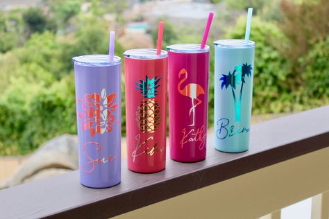 Vacation Cups, Beach Tumblers, Tropical Bachelorette Party, Vacation Tumbler, Cocktail Beach, Tropical Bachelorette, Student Christmas Gifts, Bachelorette Party Beach, Thermal Bottle