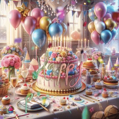 Happy Birthday Daughter Gif Images, Happy Birthday Gifs Animated, Happy Birthday Pink Sparkle, Happy Birthday Gift Animate, Happy Birthday Cute Gif, Happy Birthday Gif Animation, Happy Birthday Princess Cake, Happy Birthday February, Dogs Gif