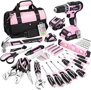 Pink Tool Set, Pink Tools, Garden Tool Set, Drill Set, Pink Power, Household Tools, Drill Driver, Combo Kit, Home Tools