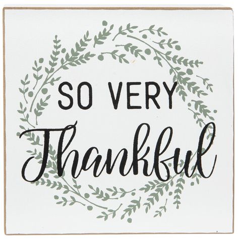 Get So Very Thankful Wood Decor online or find other Tabletop Decor products from HobbyLobby.com Thanksgiving Tabletop Decor, Thankful Wreath, Lobby Decor, Fall Table Decor, Velvet Pumpkins, Green Wreath, Diy Projects Videos, Thankful And Blessed, Grateful Thankful Blessed