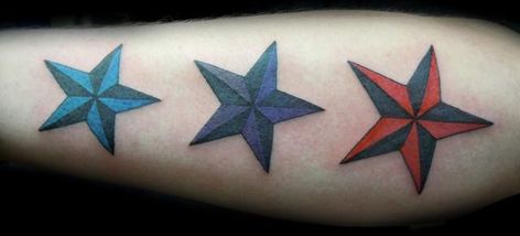 http://tattoomagz.com/nautical-star-tattoos-meaning/meaning-nautical-star-tattoo-2/ Black Star Tattoo, Star Tattoos For Men, Nautical Star Tattoos, Star Tattoo Meaning, Small Wave Tattoo, Tato Tradisional, Female Tattoos, Nautical Star, Star Tattoo Designs