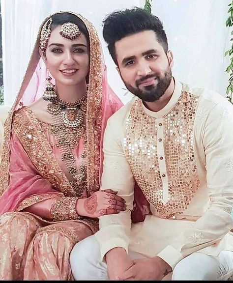 Sara Falak, Sarah Falak, Falak Shabir, Nikah Ceremony, Sara Khan, Sarah Khan, Nikah Dress, Second Wedding Anniversary, Pakistani Actors