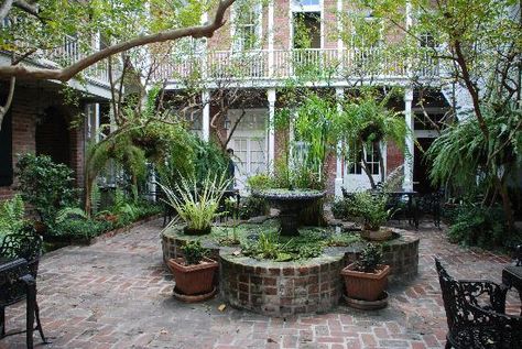 New Orleans House Plans, New Orleans Courtyard, New Orleans Hotels, Courtyard House Plans, Courtyard Design, New Orleans Homes, Courtyard Garden, Home Design Plans, Best Places To Travel