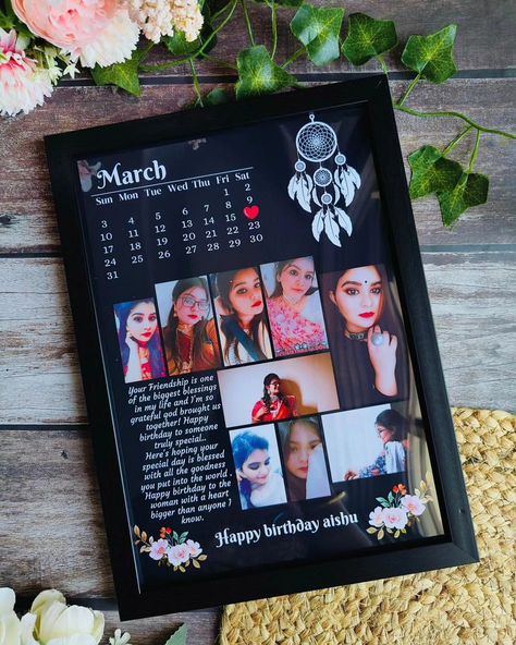 Birthday photo frame DM for more details #customisegifts #birthdayframe #anniversarygift Birthday Wishes With Photo Frame, Birthday Frames Design, Birthday Photo Frame Design, Photo Frame For Birthday, Birthday Photo Frames, Happy Birthday Photo Frame, Silver Anklets Designs, Birthday Photo Frame, Birthday Gift Photo