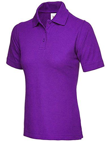 Ladies Pique Polo Shirt Size UK 8 to 26 Plus NEW Casual Sports Gym Work (UK 14 (L), Purple). UK t shirts. Women t shirts. It's an amazon affiliate link. The Colour Purple, Purple Polo Shirt, Cute Golf Outfit, Womens Golf Fashion, Sports Wear Women, Purple Outfits, Sports Gym, Golf Outfits Women, Pique Polo Shirt