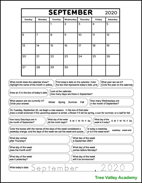 Free printable calendar worksheet for 1st & 2nd grade students using the current month. The worksheet is designed to be used throughout the month, answering only one calendar question per day. Kids will get lots of practice learning to read the calendar. Includes questions about the current date, the days of the week, months of the year, seasons, etc. Pdf is free to download & print. Calendar Worksheets 2nd Grade, Calendar Questions, Printable Calendar Numbers, November Reading, Kindergarten Calendar, Calendar Worksheets, Calendar Math, Reading Comprehension Lessons, First Grade Worksheets