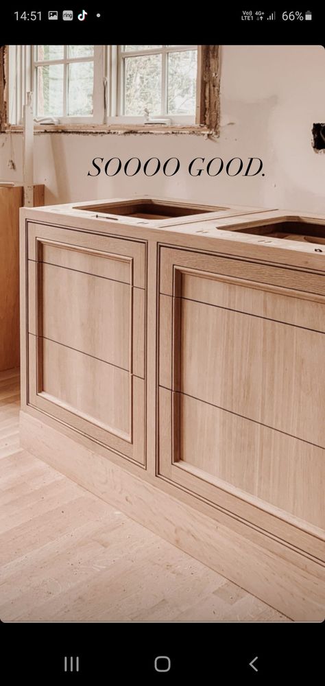 Cabinet Styles Doors, Closet Millwork, Reeded Cabinets, Slim Shaker Cabinet, Cabinetry Details, Cabinet Molding, Two Tone Kitchen Cabinets, Millwork Details, Dining Sideboard