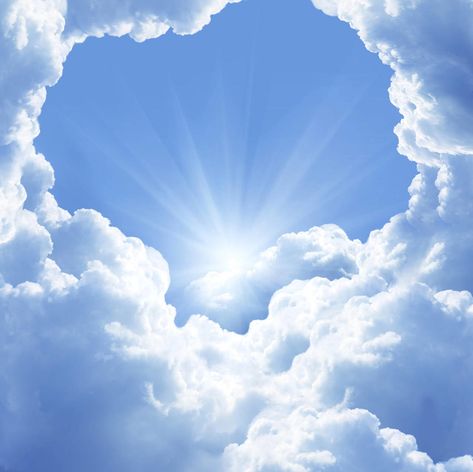 Heavenly Light, photo by lilka via istockphoto Backdrop Sky, Cloud Backdrop, Ceiling Murals, Backdrop Photography, Fabric Photography, Sky Design, Aesthetic Background, White Cloud, White Clouds