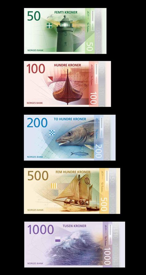 This is what Norway's money will look like in 2017 from the front   new-norwegian-banknotes-pixel-bills-2 Banknotes Design, Banknotes Money, Money Template, Currency Design, Money Worksheets, Currency Note, Money Notes, Motif Art Deco, Money Collection