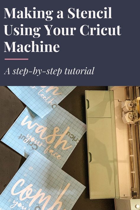 How To Make A Stencil With Cricut Maker, Cricut Paint Stencil, Stencil Cricut How To Make, Cricut Transfer Paper How To Use, How To Use Stencil Vinyl With Cricut, Making A Stencil With Cricut, Stencil Vinyl Cricut, Cricut Stencil Projects, Easy Beginner Cricut Explore Air 2 Projects